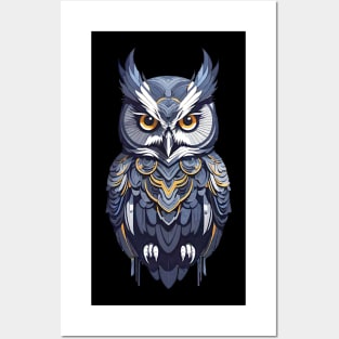 Abstract Owl Posters and Art